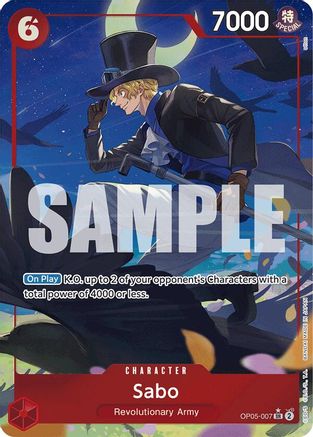 Sabo (OP05-007) (Alternate Art) (OP05-007) - [Premium Booster -The Best-] Foil