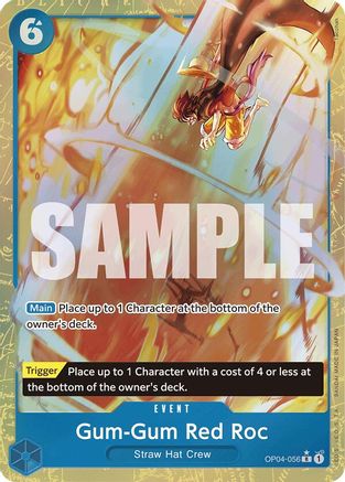 Gum-Gum Red Roc (Alternate Art) (OP04-056) - [Premium Booster -The Best-] Foil