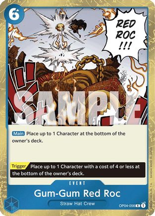 Gum-Gum Red Roc (Jolly Roger Foil) (OP04-056) - [Premium Booster -The Best-] Foil