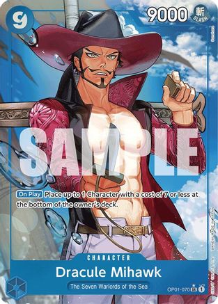 Dracule Mihawk (OP01-070) (Alternate Art) (OP01-070) - [Premium Booster -The Best-] Foil