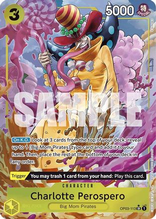 Charlotte Perospero (Alternate Art) (OP03-113) - [Premium Booster -The Best-] Foil