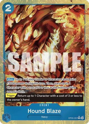 Hound Blaze (Alternate Art) (OP05-057) - [Premium Booster -The Best-] Foil