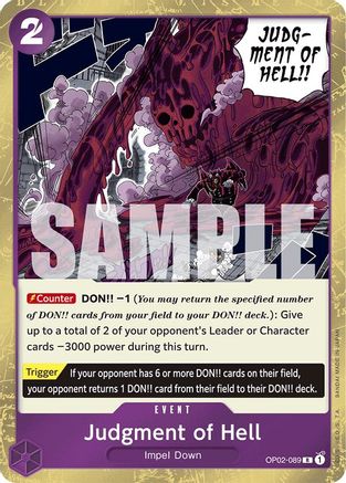 Judgment of Hell (Jolly Roger Foil) (OP02-089) - [Premium Booster -The Best-] Foil