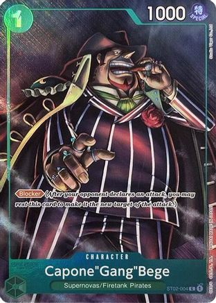 Capone"Gang"Bege (Premium Card Collection -Best Selection Vol. 2-) (ST02-004) - [One Piece Promotion Cards] Foil