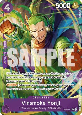 Vinsmoke Yonji (OP06-067) (Alternate Art) (OP06-067) - [Premium Booster -The Best-] Foil