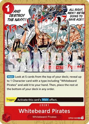 Whitebeard Pirates (ST15 - ST20 Release Event Pack) (OP02-022) - [One Piece Promotion Cards]