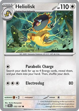 Heliolisk (155/191) [Scarlet & Violet: Surging Sparks] Reverse Holofoil