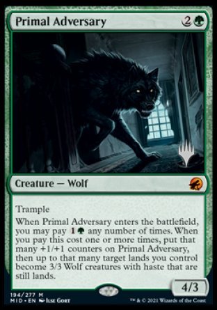 Primal Adversary (Promo Pack) [Innistrad: Midnight Hunt Promos] Foil