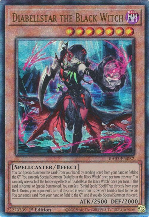 Diabellstar the Black Witch (UTR) [RA03-EN032] Prismatic Ultimate Rare