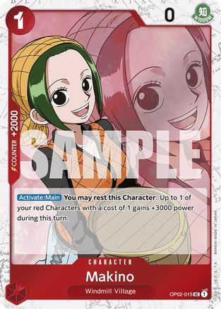 Makino (Jolly Roger Foil) (OP02-015) - [Premium Booster -The Best-] Foil