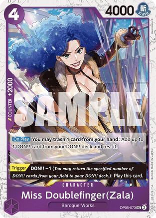Miss Doublefinger(Zala) (Jolly Roger Foil) (OP05-073) - [Premium Booster -The Best-] Foil