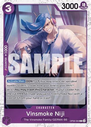 Vinsmoke Niji (OP06-064) (Jolly Roger Foil) (OP06-064) - [Premium Booster -The Best-] Foil