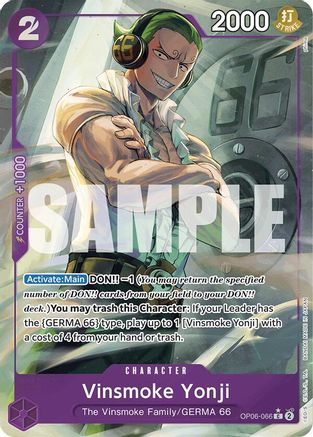 Vinsmoke Yonji (OP06-066) (Full Art) (OP06-066) - [Premium Booster -The Best-] Foil