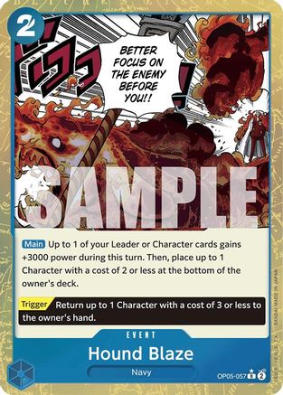 Hound Blaze (Textured Foil) (OP05-057) - [Premium Booster -The Best-] Foil