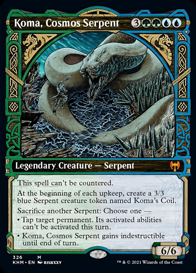 Koma, Cosmos Serpent (Showcase) [Kaldheim] Foil