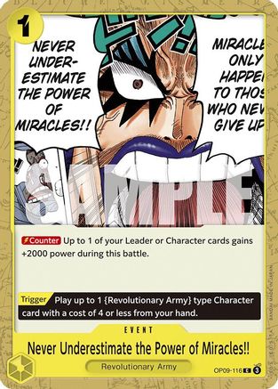 Never Underestimate the Power of Miracles!! (OP09-116) - [Emperors in the New World]