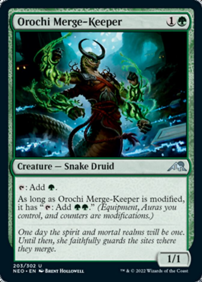 Orochi Merge-Keeper [Kamigawa: Neon Dynasty] Foil