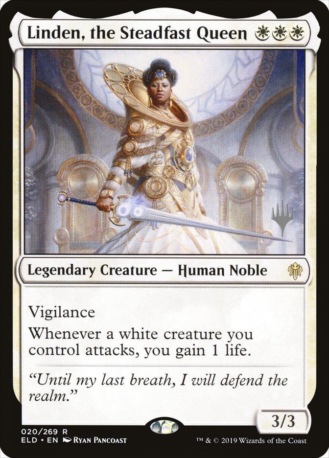 Linden, the Steadfast Queen (Promo Pack) [Throne of Eldraine Promos] Foil
