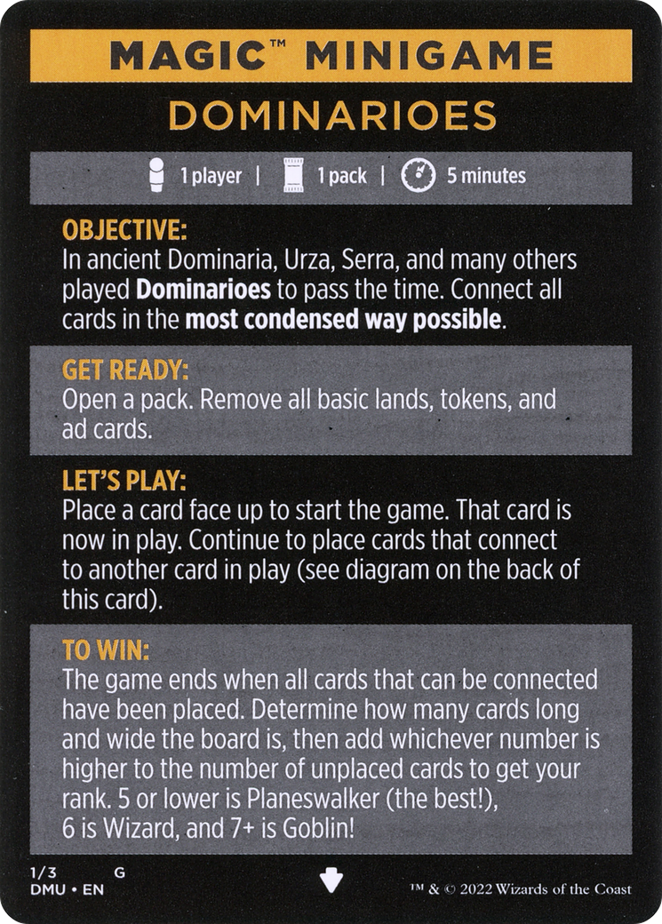 Dominarioes // Dominarioes (cont'd)  [Dominaria United Minigames] Foil