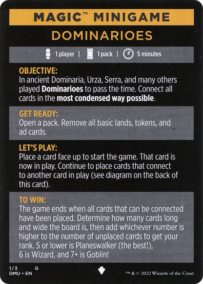 Dominarioes // Dominarioes (cont'd)  [Dominaria United Minigames]