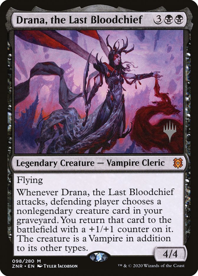 Drana, the Last Bloodchief (Promo Pack) [Zendikar Rising Promos] Foil