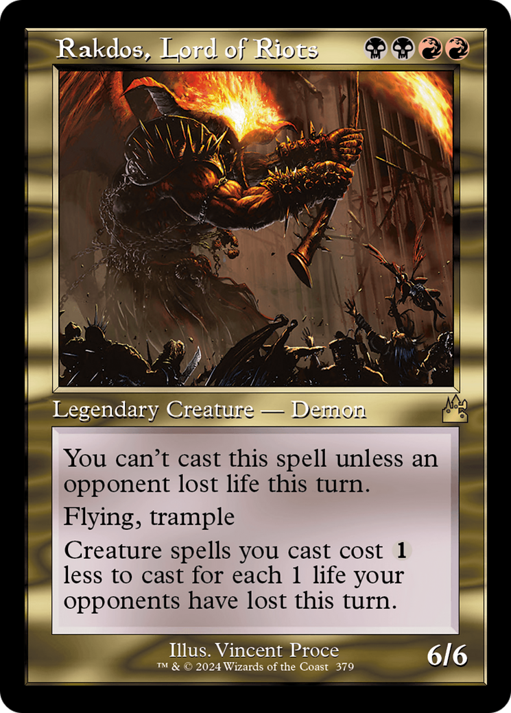Rakdos, Lord of Riots (Retro Frame) [Ravnica Remastered] Foil