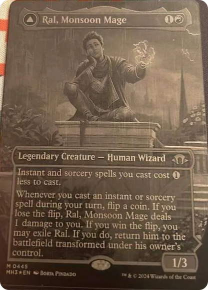 Ral, Monsoon Mage // Ral, Leyline Prodigy  [URL/Convention Promos] (Borderless) Foil