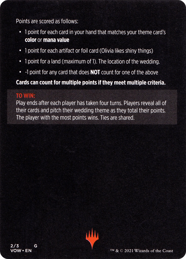 Vampire Wedding Planner // Vampire Wedding Planner (cont'd)  [Innistrad: Crimson Vow Minigames]
