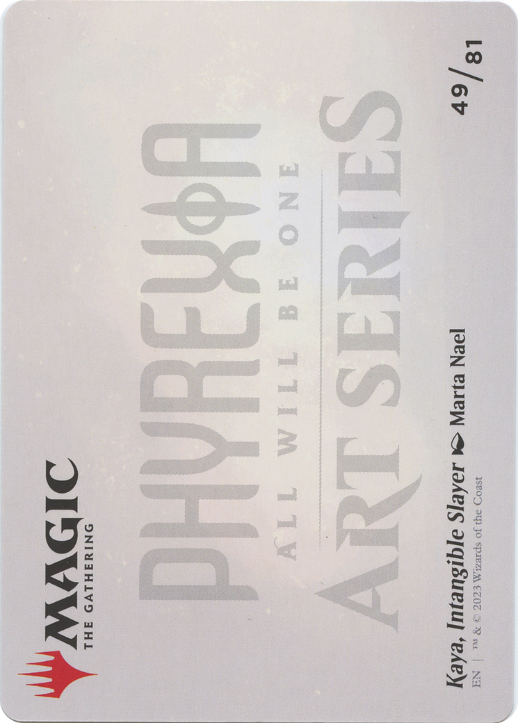 Kaya, Intangible Slayer // Kaya, Intangible Slayer  [Phyrexia: All Will Be One Art Series] (Borderless) Foil