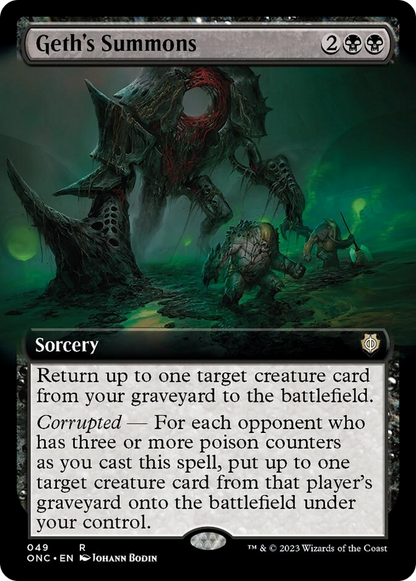Geth's Summons (Extended Art) [Phyrexia: All Will Be One Commander] Foil