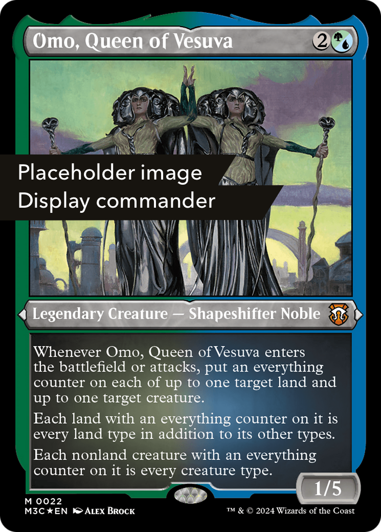 Omo, Queen of Vesuva (Display Commander) (Ripple Foil) - Thick Stock  [Modern Horizons 3 Commander]