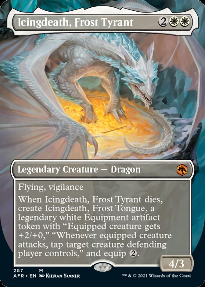 Icingdeath, Frost Tyrant (Borderless Alternate Art) [Dungeons & Dragons: Adventures in the Forgotten Realms] Foil
