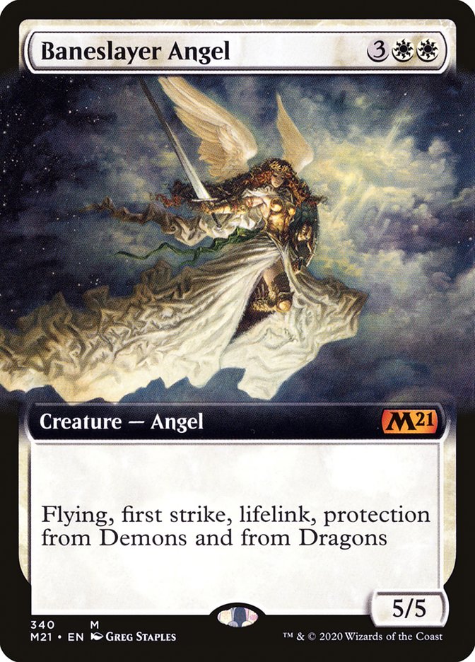 Baneslayer Angel (Extended Art) [Core Set 2021] Foil