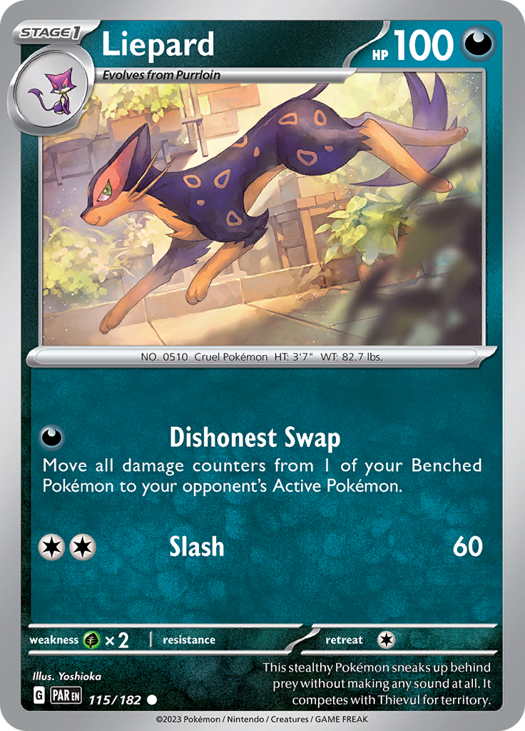 Liepard (115/182) [Scarlet & Violet: Paradox Rift] Reverse Holofoil