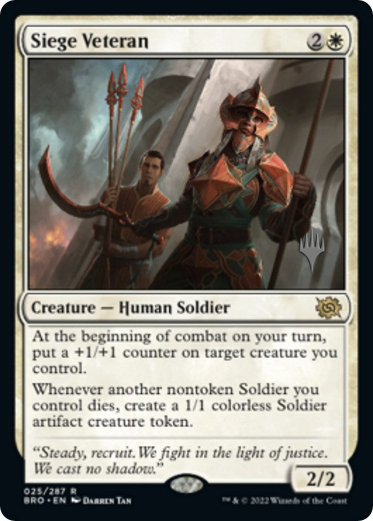 Siege Veteran (Promo Pack) [The Brothers' War Promos] Foil