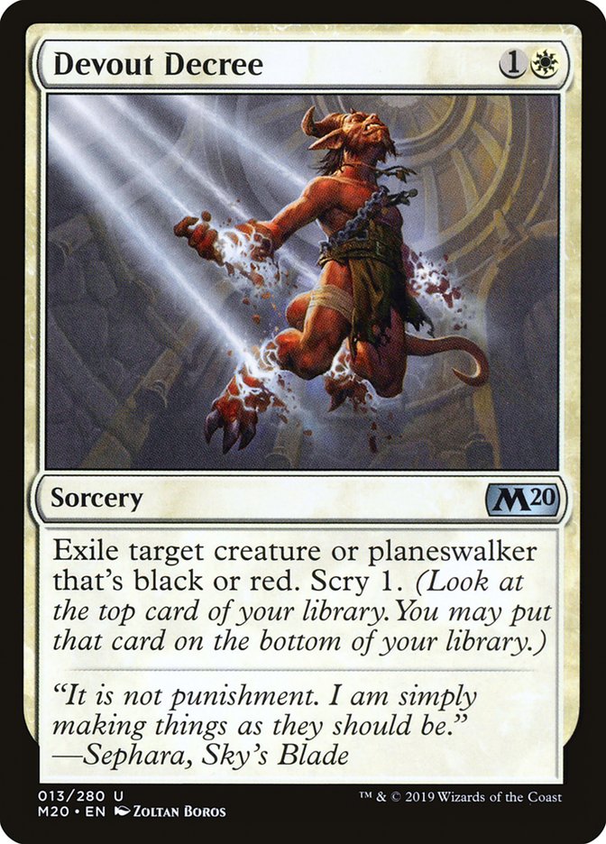 Devout Decree [Core Set 2020] Foil