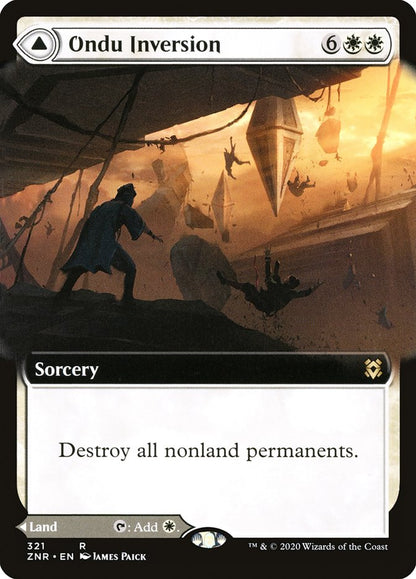 Ondu Inversion // Ondu Skyruins (Extended Art) [Zendikar Rising] Foil