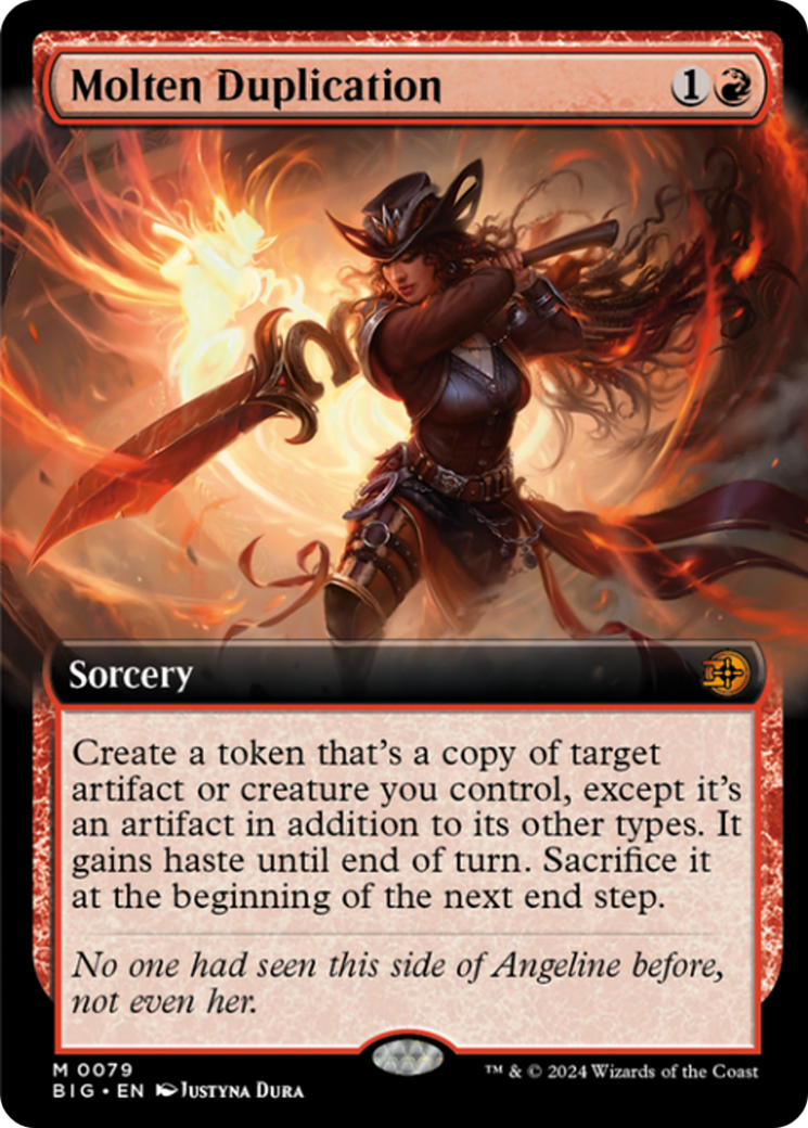 Molten Duplication (Extended Art) [Outlaws of Thunder Junction: The Big Score] Foil