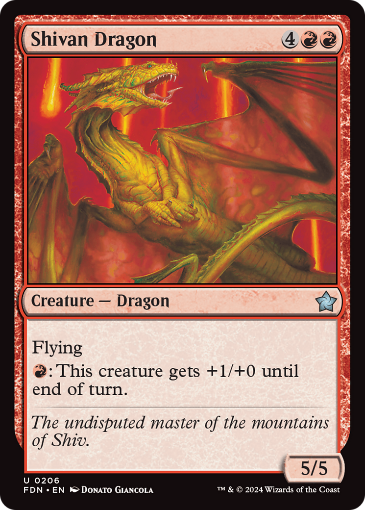 Shivan Dragon [Foundations] Foil
