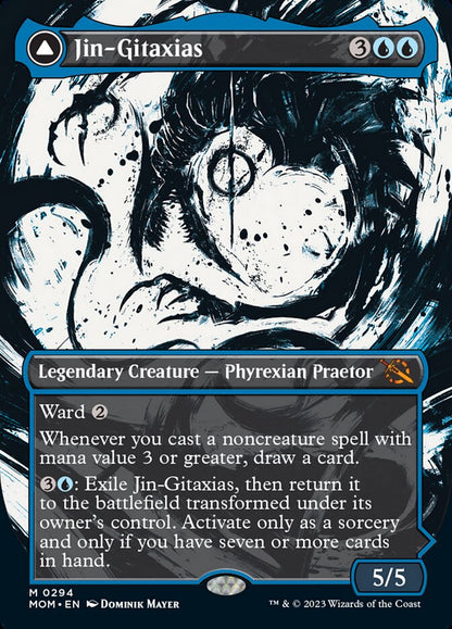 Jin-Gitaxias // The Great Synthesis (Showcase Planar Booster Fun) [March of the Machine] Foil