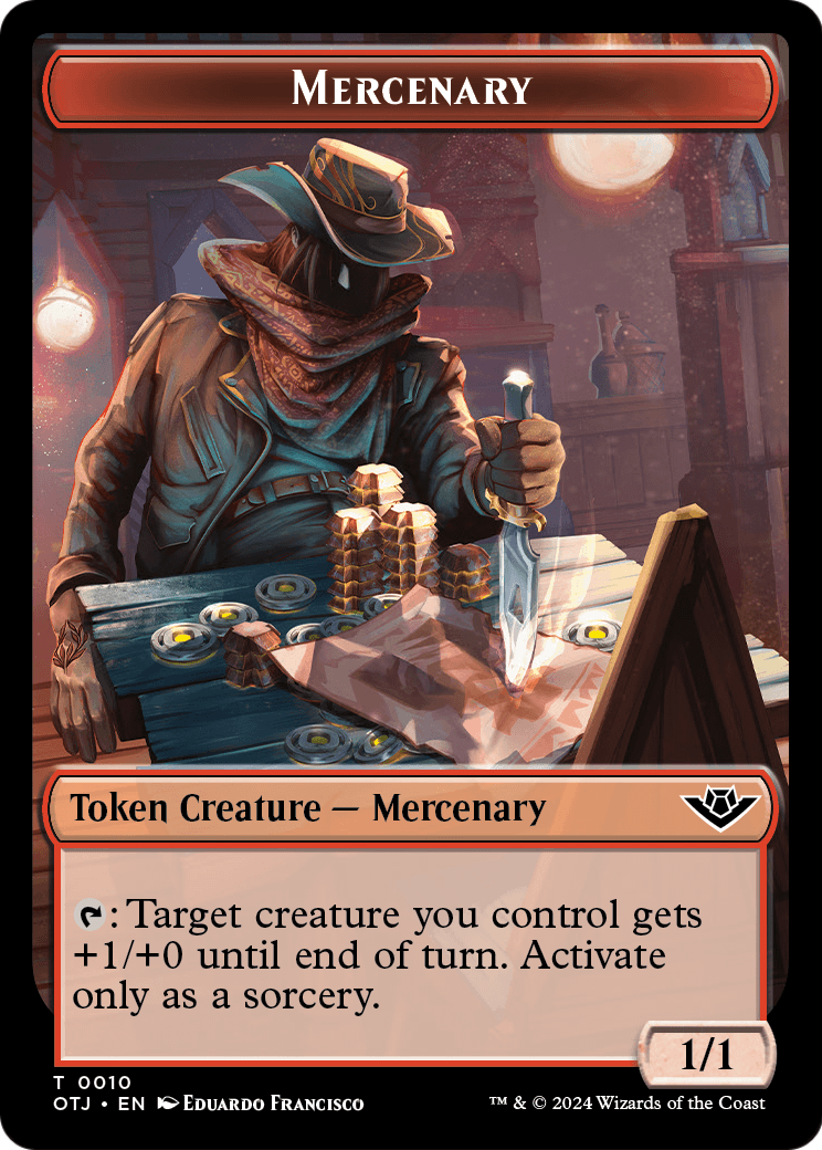Mercenary  [Outlaws of Thunder Junction Tokens] Foil