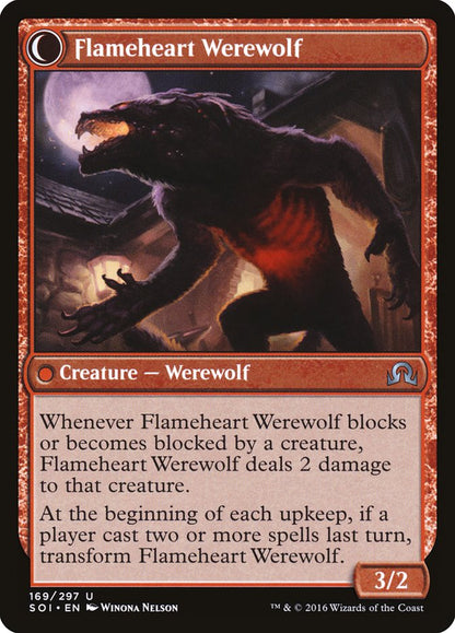 Kessig Forgemaster // Flameheart Werewolf [Shadows over Innistrad] Foil