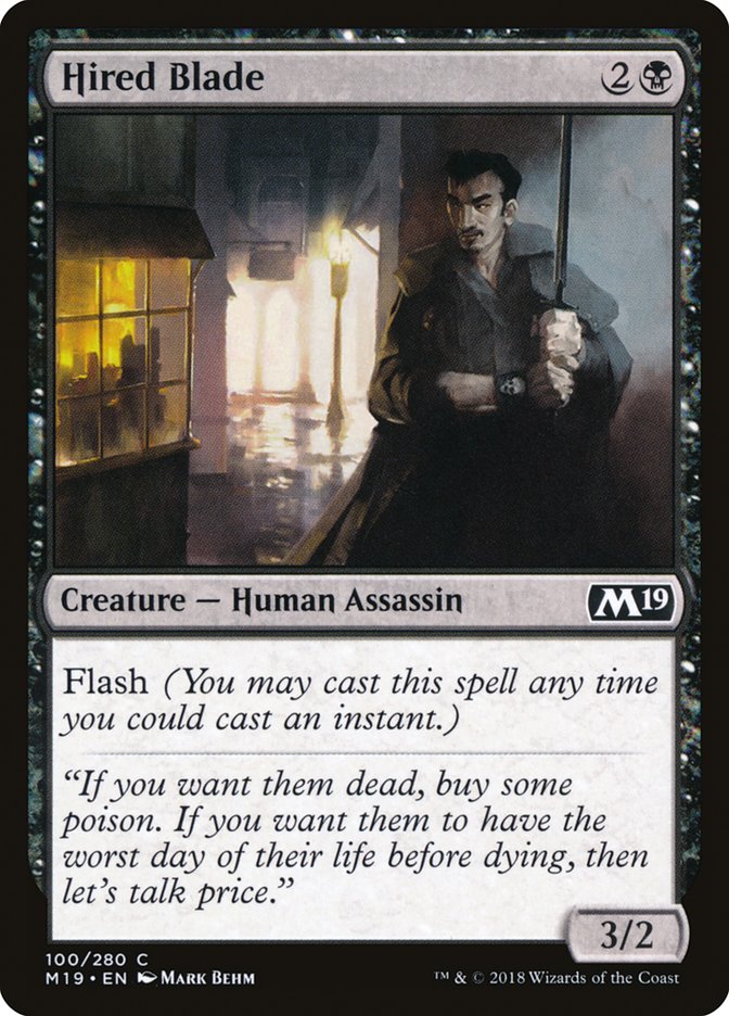 Hired Blade [Core Set 2019] Foil