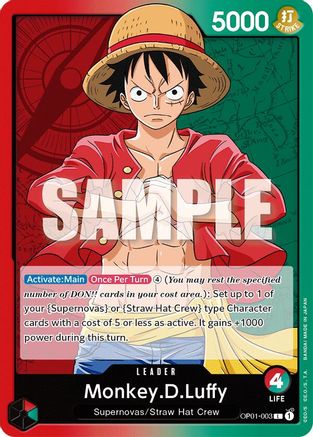 Monkey.D.Luffy (003) (OP01-003) - [One Piece Demo Deck Cards]