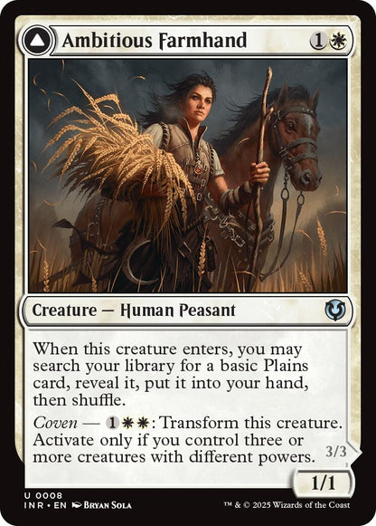Ambitious Farmhand // Seasoned Cathar [Innistrad Remastered] Foil