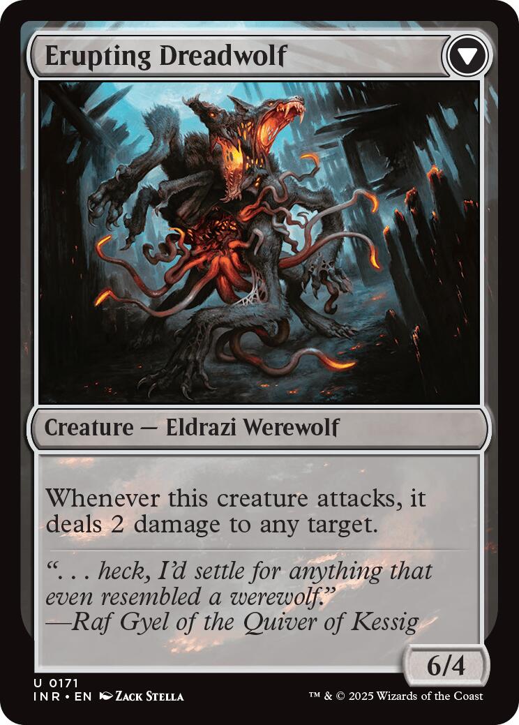 Smoldering Werewolf // Erupting Dreadwolf [Innistrad Remastered] Foil