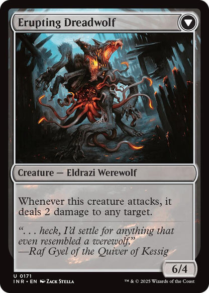 Smoldering Werewolf // Erupting Dreadwolf [Innistrad Remastered] Foil
