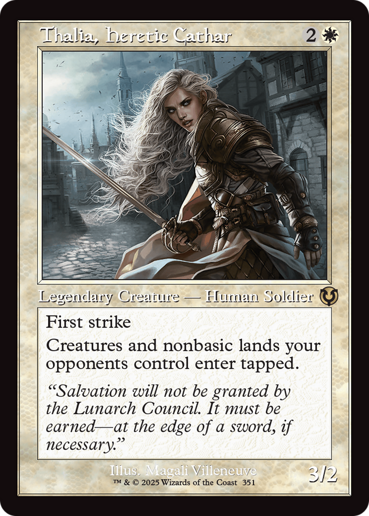Thalia, Heretic Cathar (Retro Frame) [Innistrad Remastered] Foil