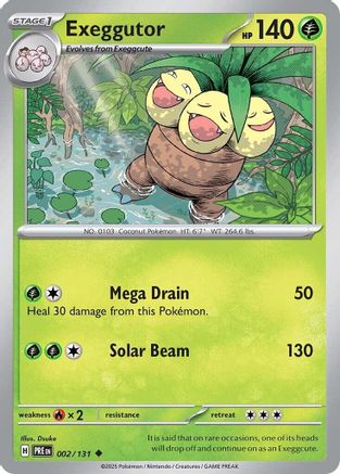 Exeggutor (002/131) [Scarlet & Violet: Prismatic Evolutions] Reverse Holofoil