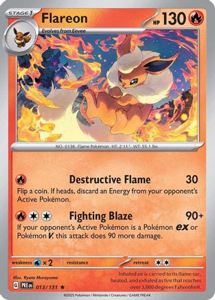 Flareon (013/131) [Scarlet & Violet: Prismatic Evolutions] Reverse Holofoil
